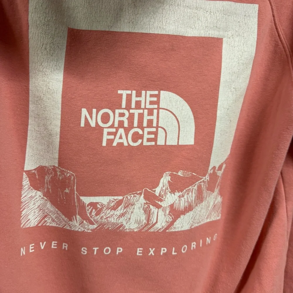 The North Face Graphic Hoodie Pink Logo Women Medium - Picture 4 of 5